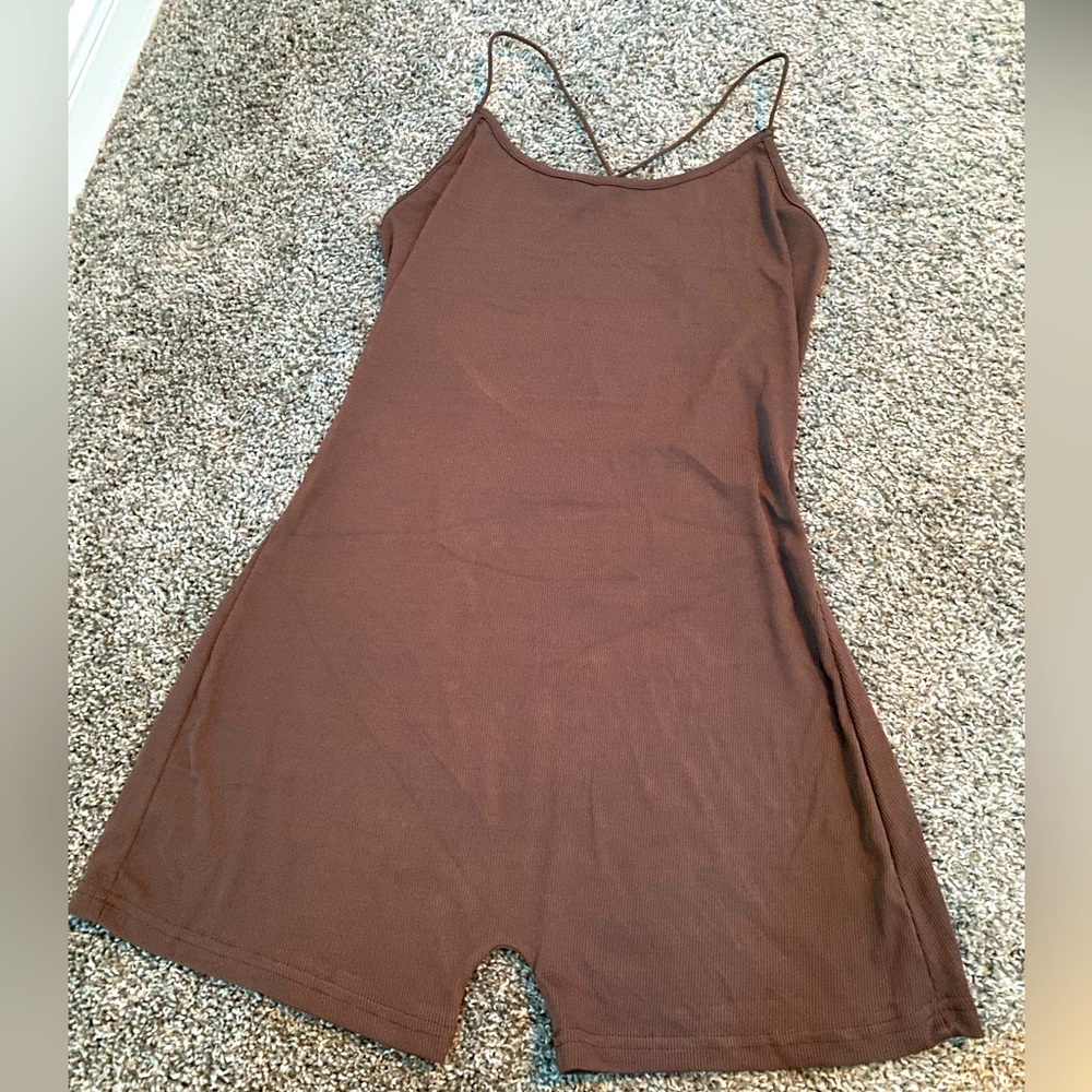 SHEIN SEXY CHOCOLATE SHORT ROMPER